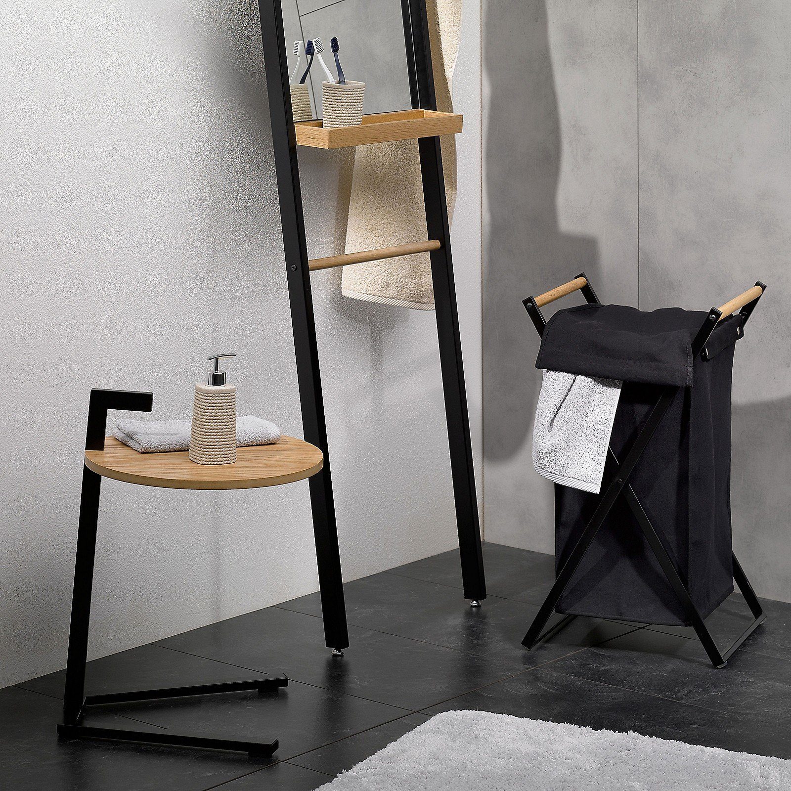 kela Wäschebox Oak, Segeltuch, Mattoptik, fester Stand