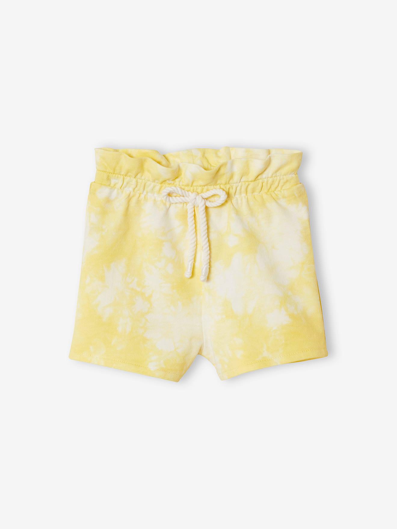 Vertbaudet Mädchen Baby Sweat-Shorts, Batikmuster Oeko-Tex - rosa