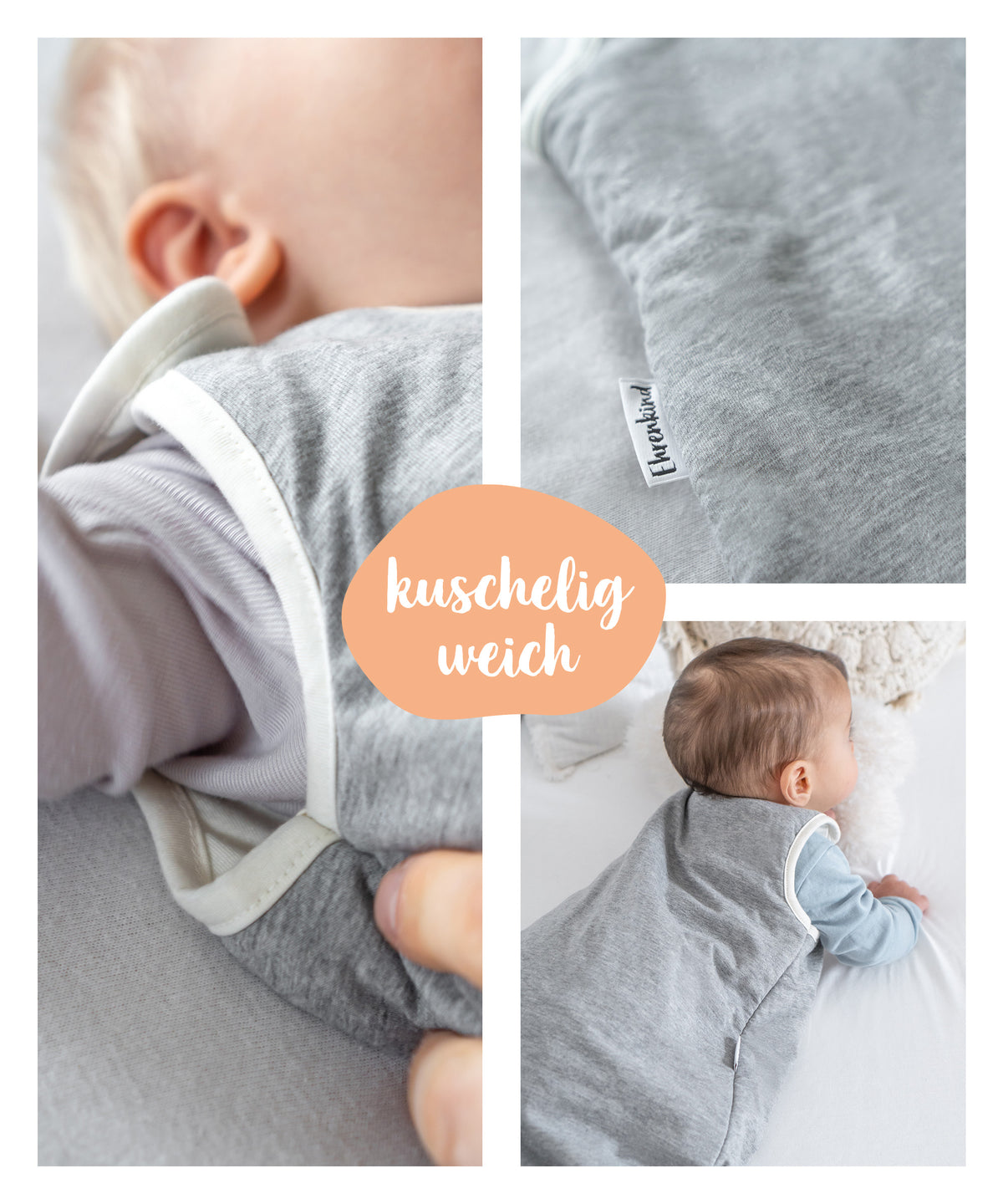 Baby-Schlafsack mit Wollfüllung