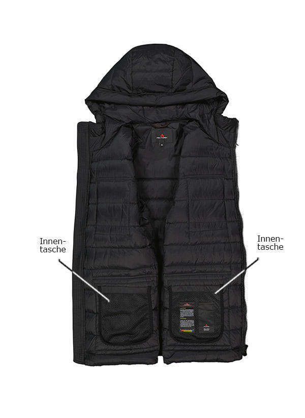 PEUTEREY, Daunenjacke, Mikrofaser wasserabweisend, schwarz
