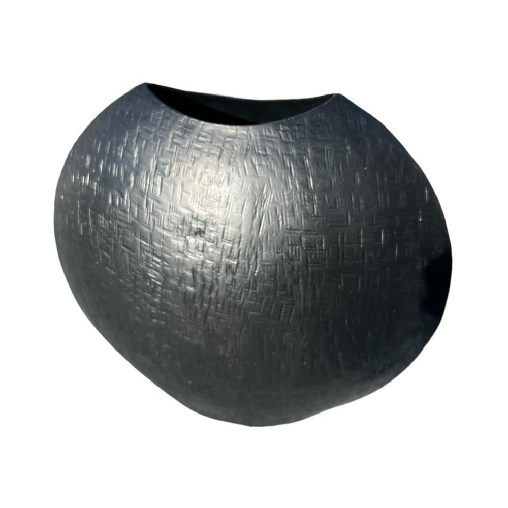 Diskvase Scratch schwarz