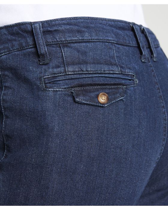 Pantalon chino denim extensible ceinture auto-réglable