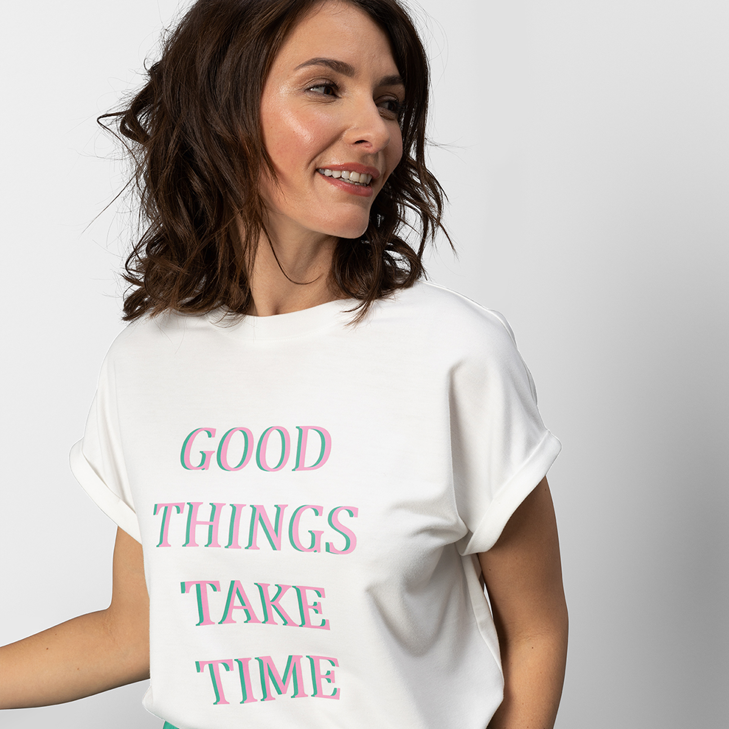 T-shirt manches courtes ivoire femme | La Halle