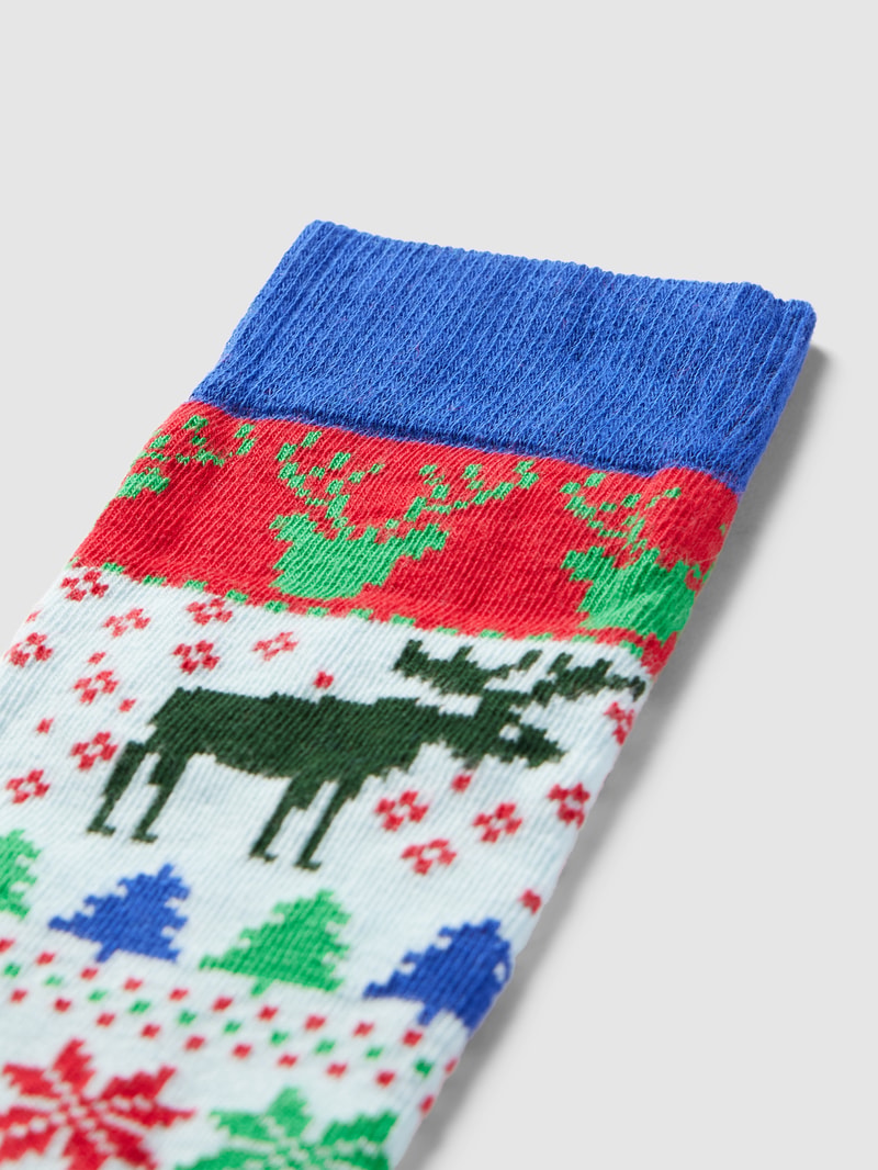 Socken mit Motiv-Print in grün
