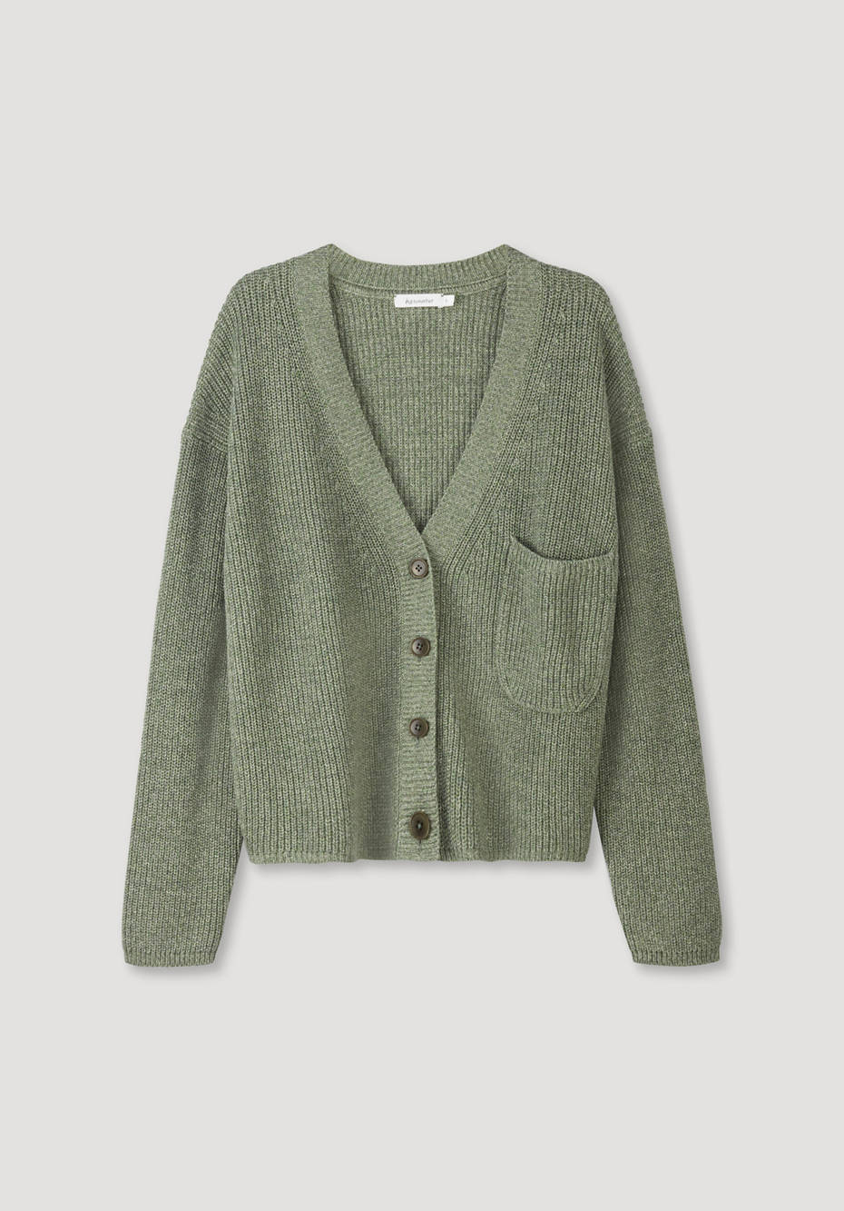 Cardigan aus Bio-Baumwolle mit Leinen