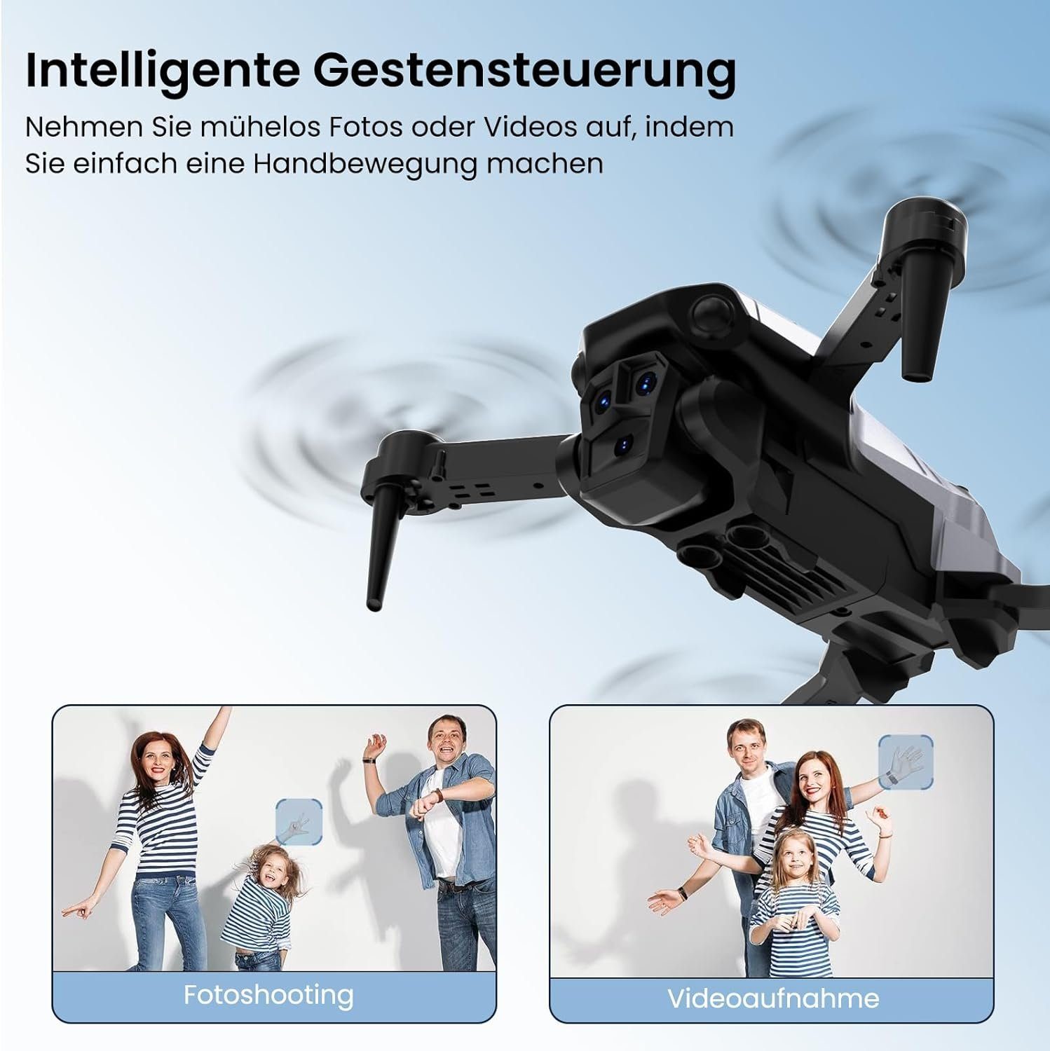 DIHOOM mit Kamera 4K, DIHOOM RC Drone Quadcopter mit FPV WiFi Übertragung Drohne (4K HD, mit 36 Mins Lange Flugzeit, Flip mode, Abflug/Landung mit einer Taste)