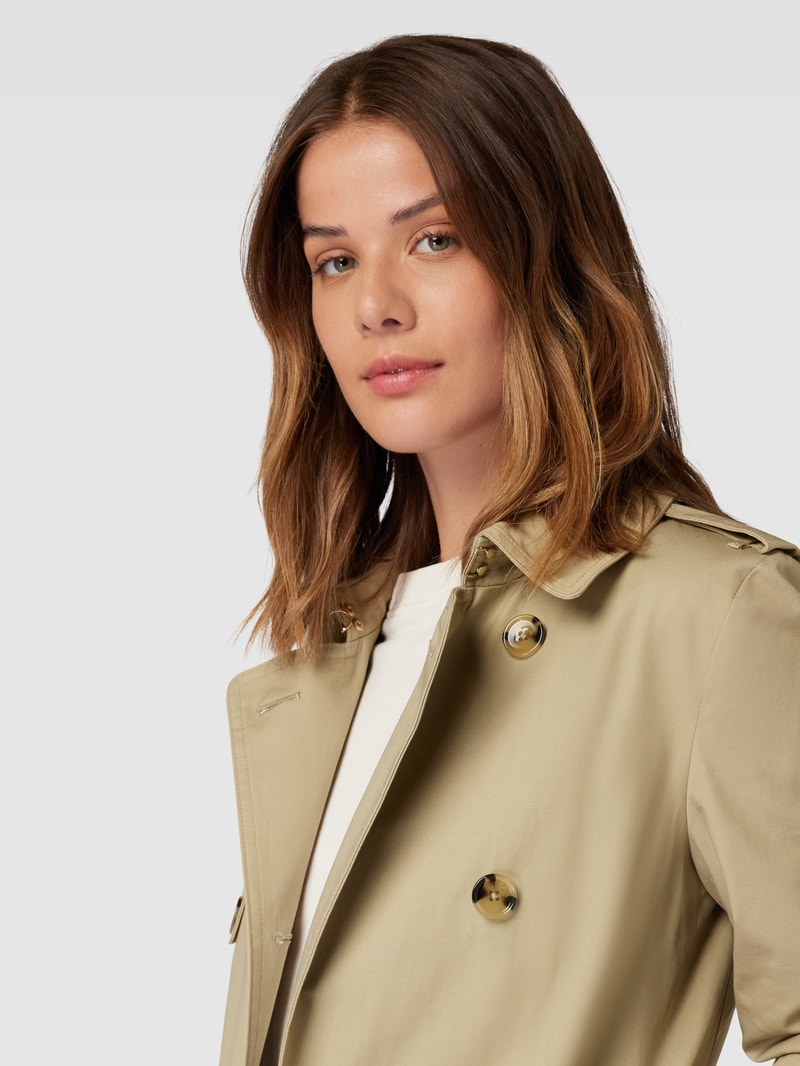 Trenchcoat mit Ärmelriegeln Modell 'POLANA' in camel
