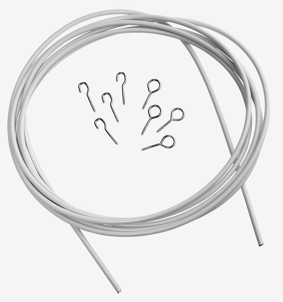 Rideau spiralé blanc, paquet de 3 m