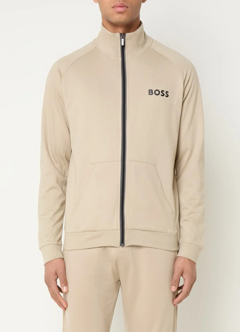 Cardigan original HUGO BOSS pentru casă cu logo