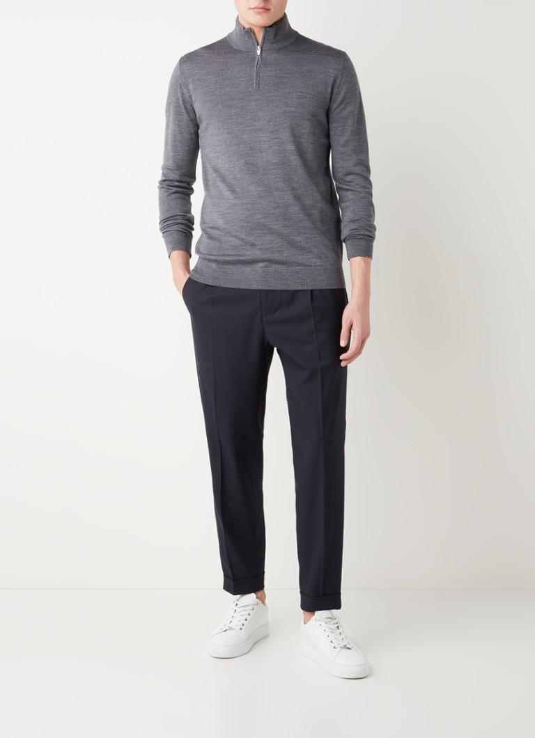 Maglione Reiss Blackhall in lana pregiata con mezza zip