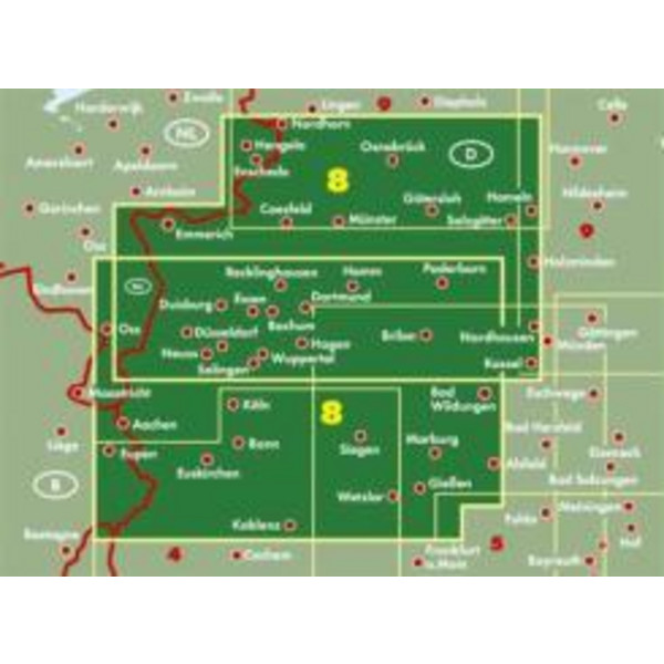 Deutschland 08 Nordrhein-Westfalen 1 : 200 000 - Wanderkarte