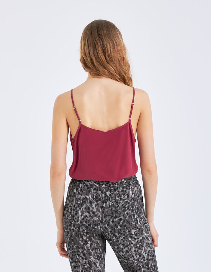 Top camelia esprit lingerie soie brodée Femme