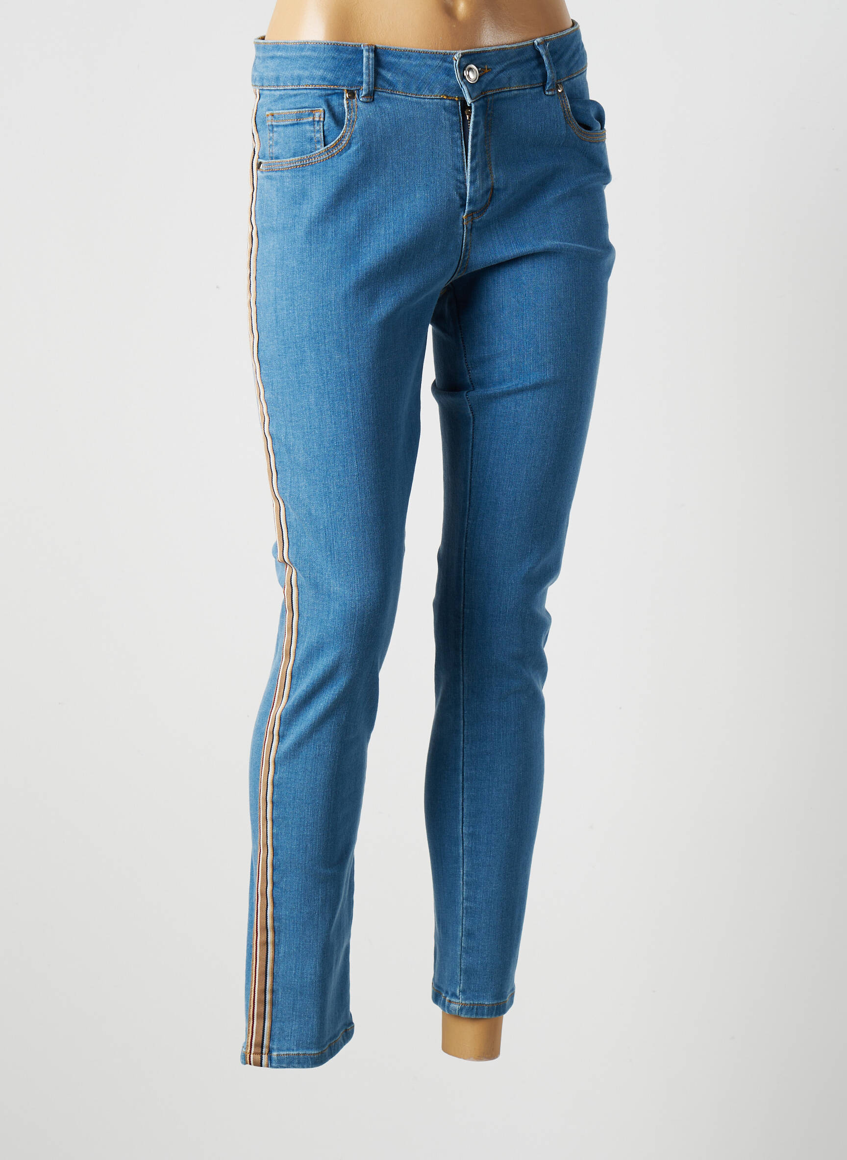 Carla Kops Jeans Coupe Slim Femme couleur bleu