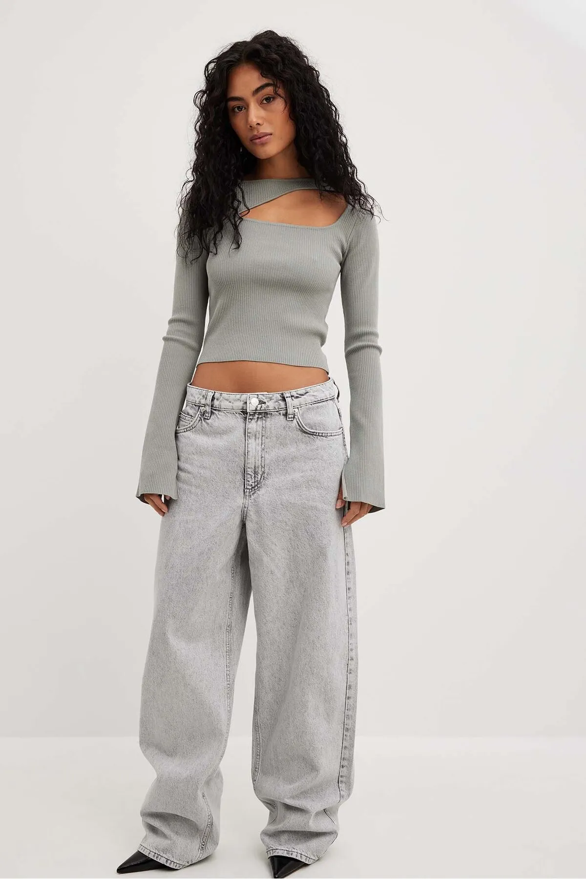 NA-KD  Jeans - Grau - Loose