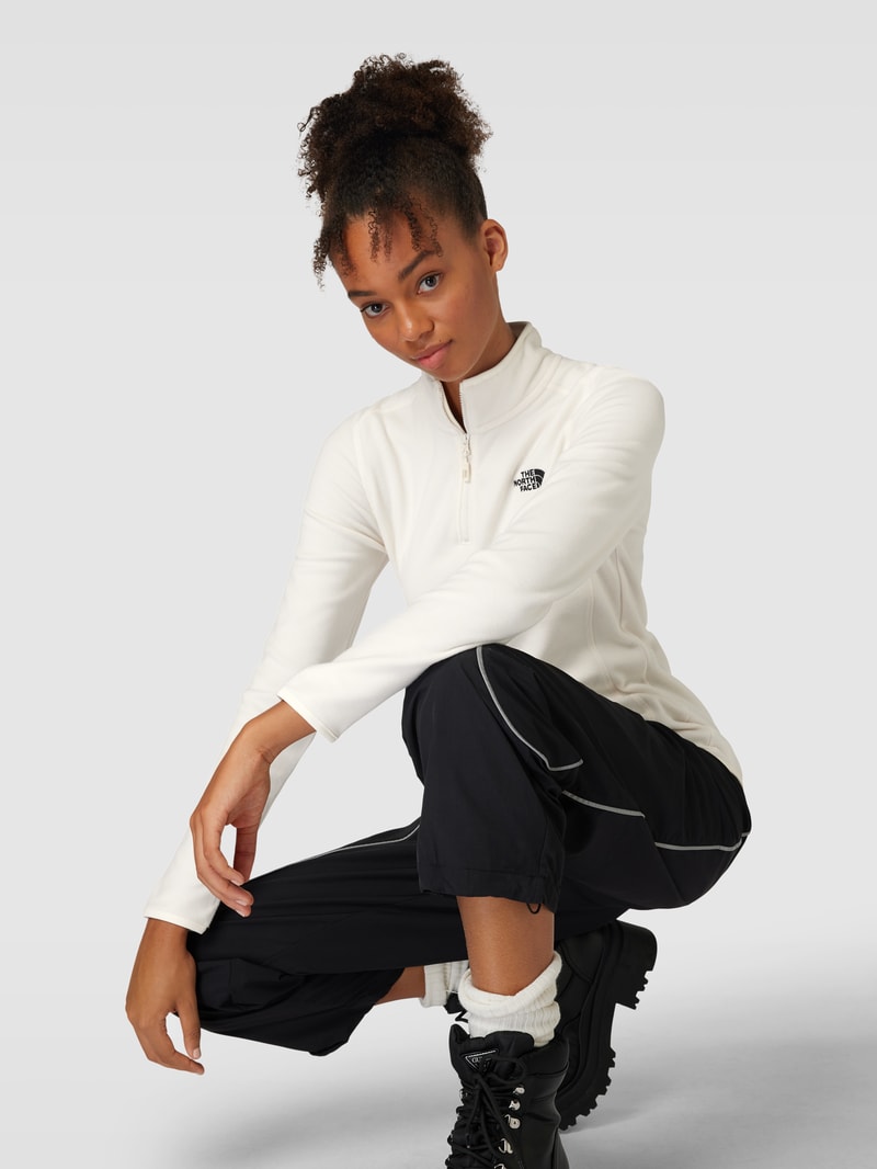 Sweatshirt mit Label-Stitching Modell 'DUSTY' in weiß