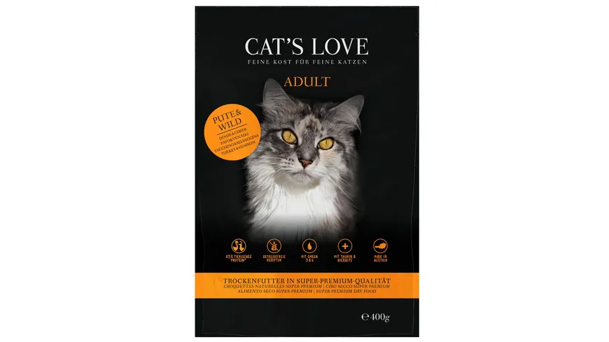Cat's Love Trockenfutter Adult Pute & Wild 400 g