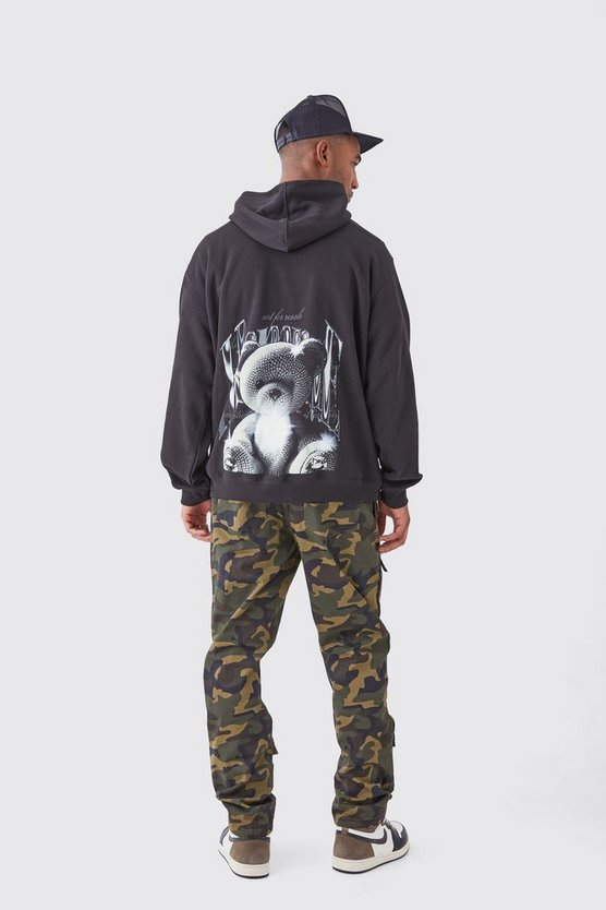 Tall Oversize Hoodie mit Homme Teddy Print