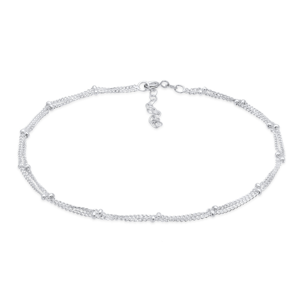 Elli Elli Bracelet de Cheville Femmes Boule Intemporelle Basique en Argent Sterling 92 Bijoux