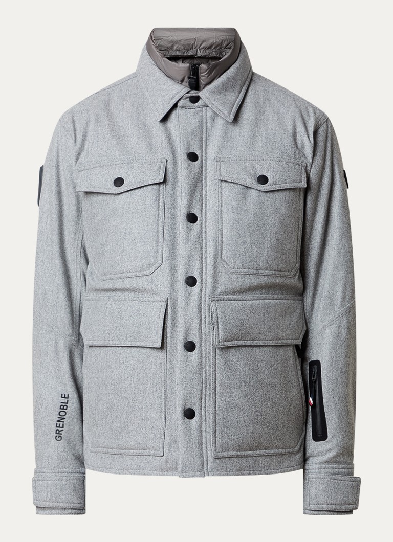 Moncler Antuco slēpošanas jaka, kas izgatavota no neapstrādātas vilnas ar dūnu pildījumu un izņemamu oderi.