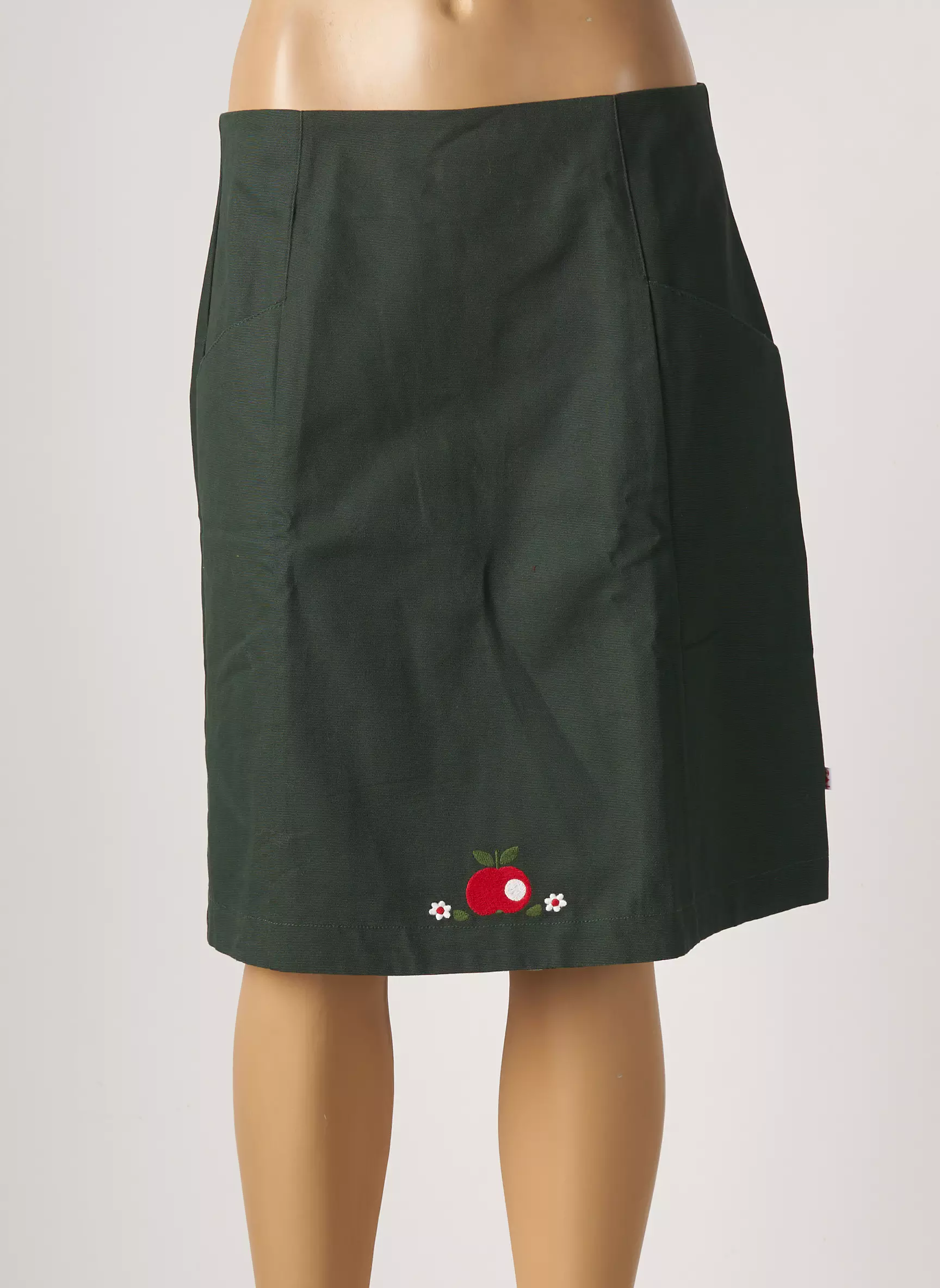 Blutsgeschwister Jupes Mi Longues Femme couleur vert