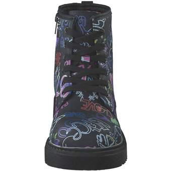 Barbarella Schnür Boots in schwarz