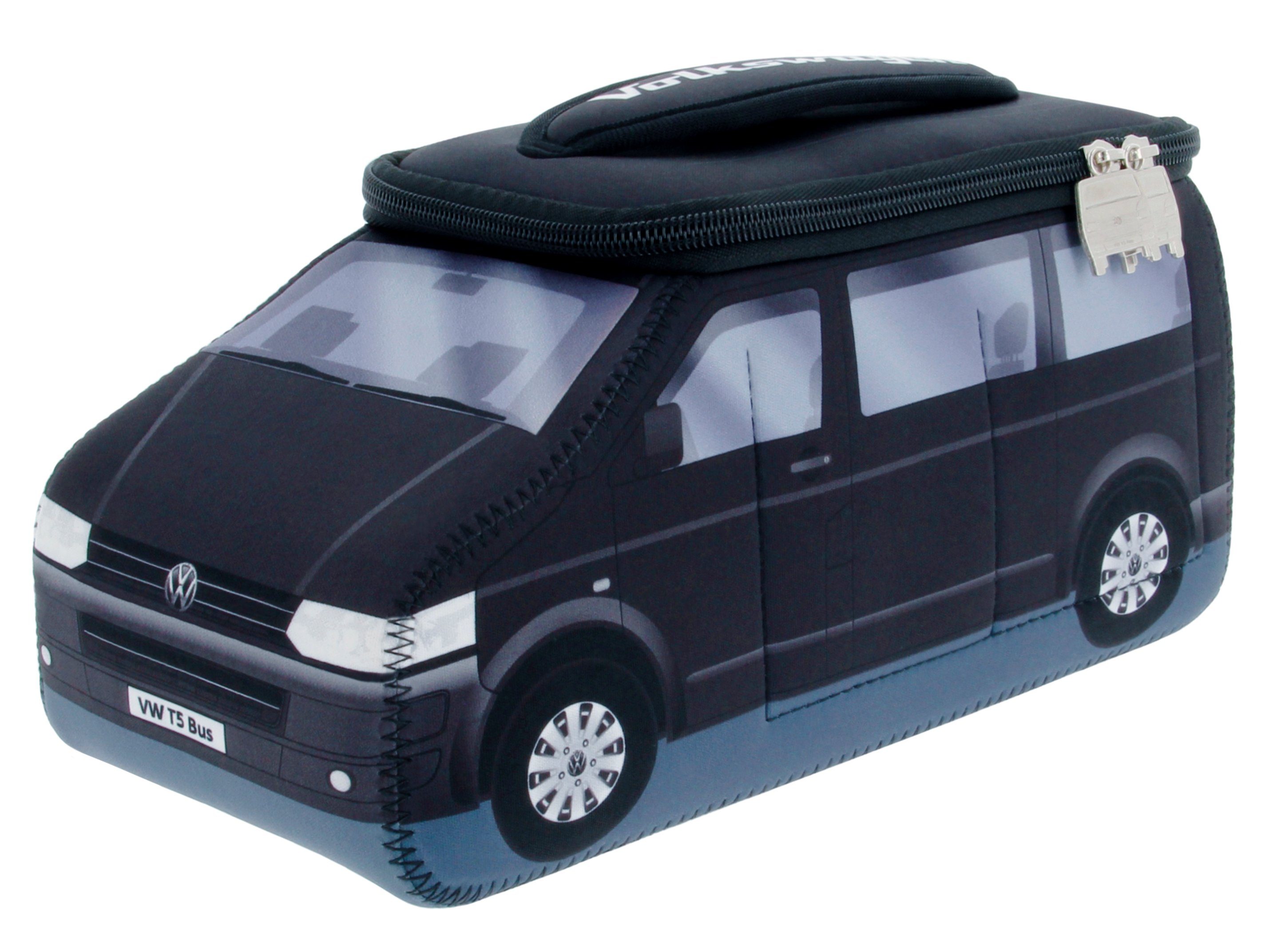 VW Collection by BRISA Kosmetiktasche Volkswagen Universaltasche im VW Bulli T5 Design, Universaltasche aus Neopren, 30 x 14 x 12 cm