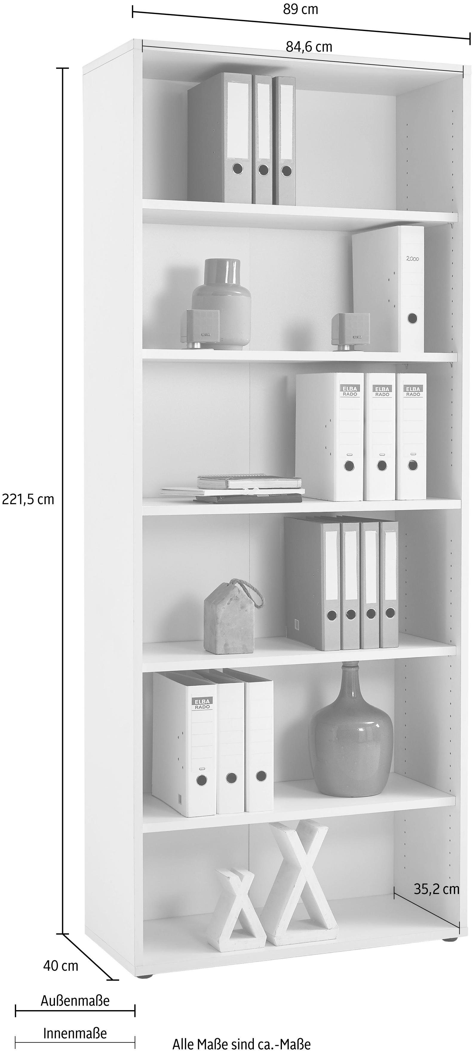 FMD Aktenregal Calvi, Modulschrank offen, Türen und Schubkästen separat bestellbar