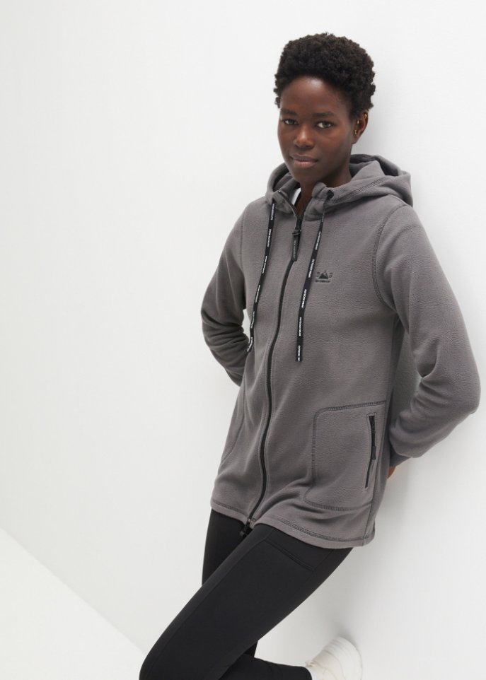 Fleecejacke, extralang