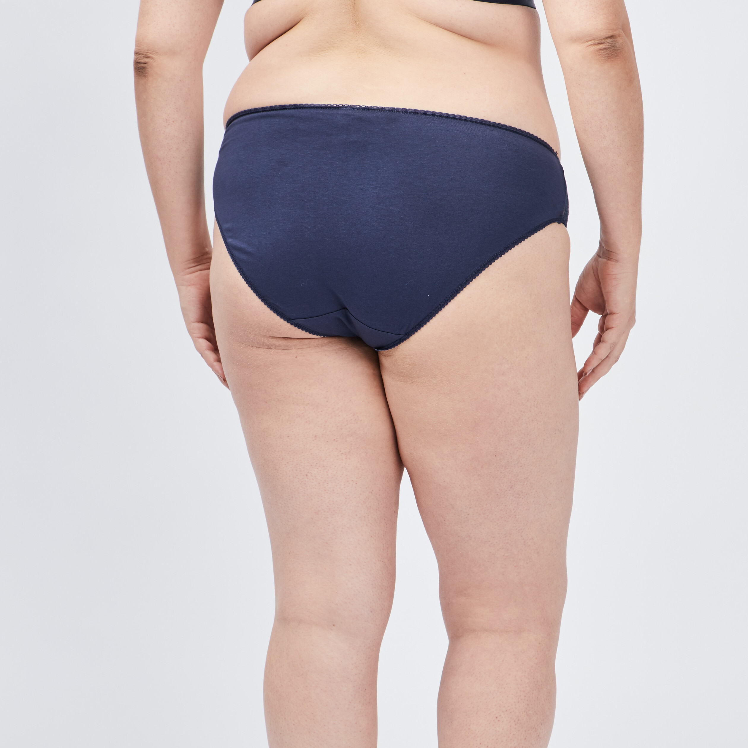 Culotte empiècements dentelle bleu marine femme grande taille | La Halle