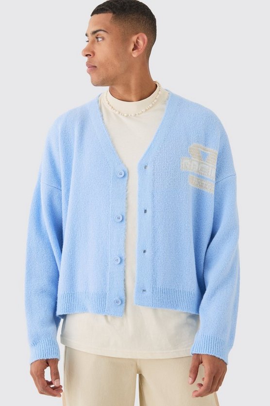 Kastiger Oversize Moto Strick-Cardigan