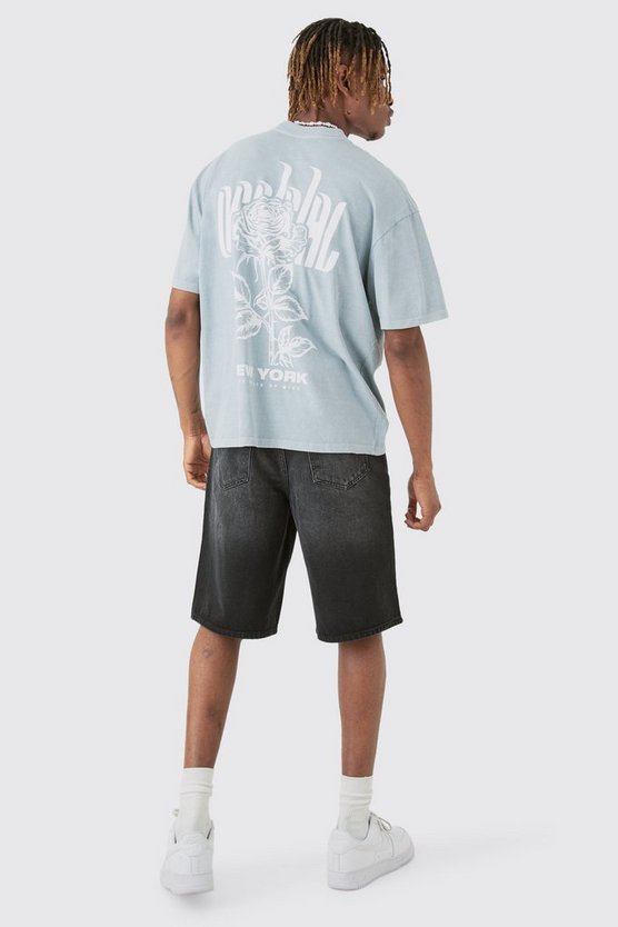 Tall T-Shirt mit Rosen-Print