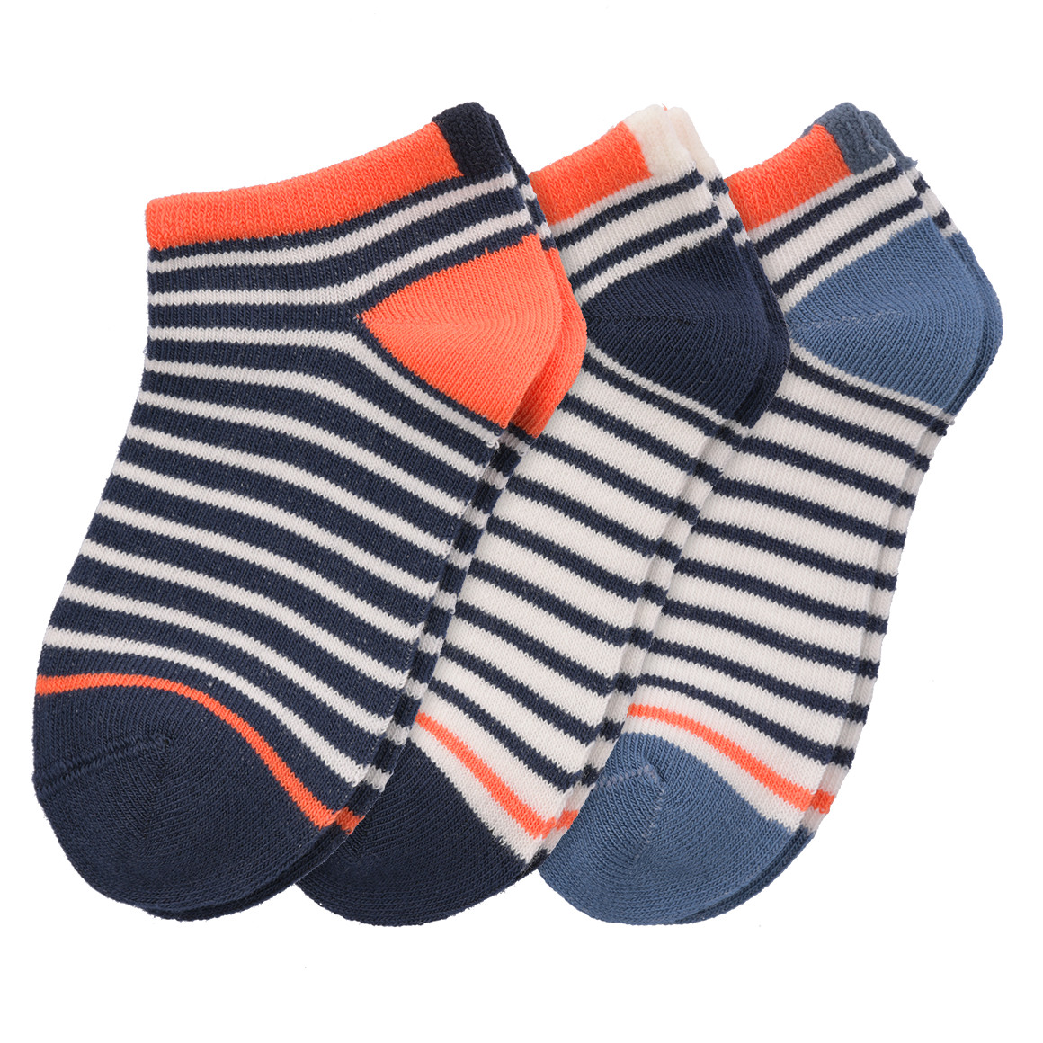 3 Paar Baby Sneaker-Socken mit Streifen