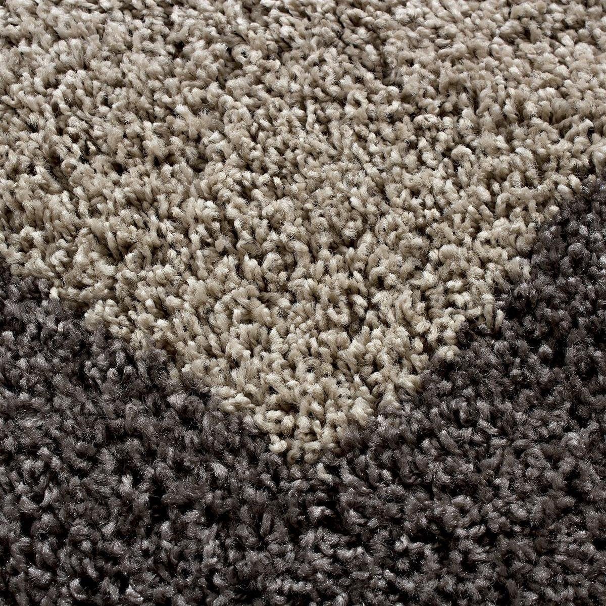 Hochflor-Teppich Shaggy Teppich LIFE TAUPE, SchönesWohnen24