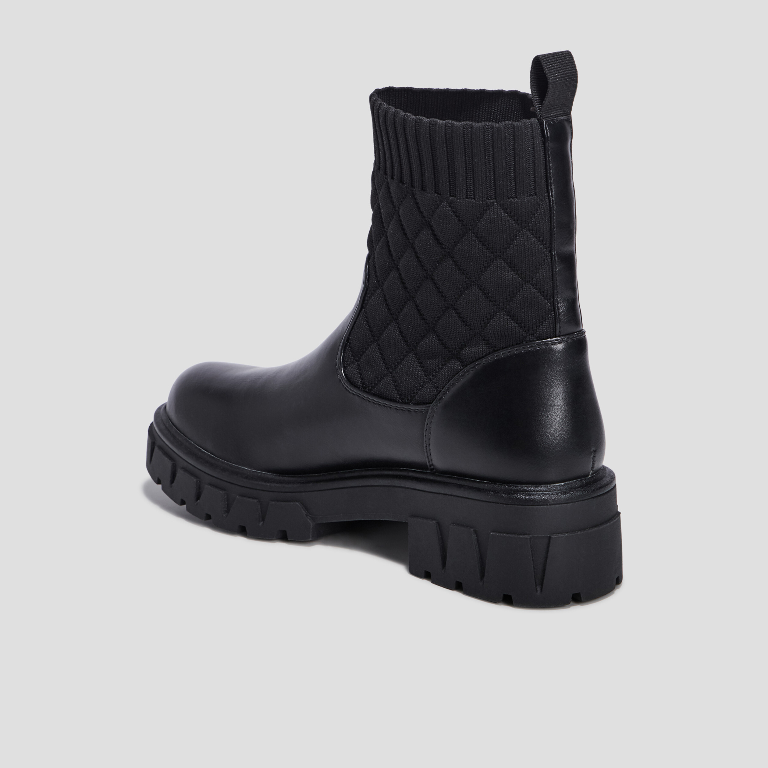 Bottines matelassées noir femme | La Halle