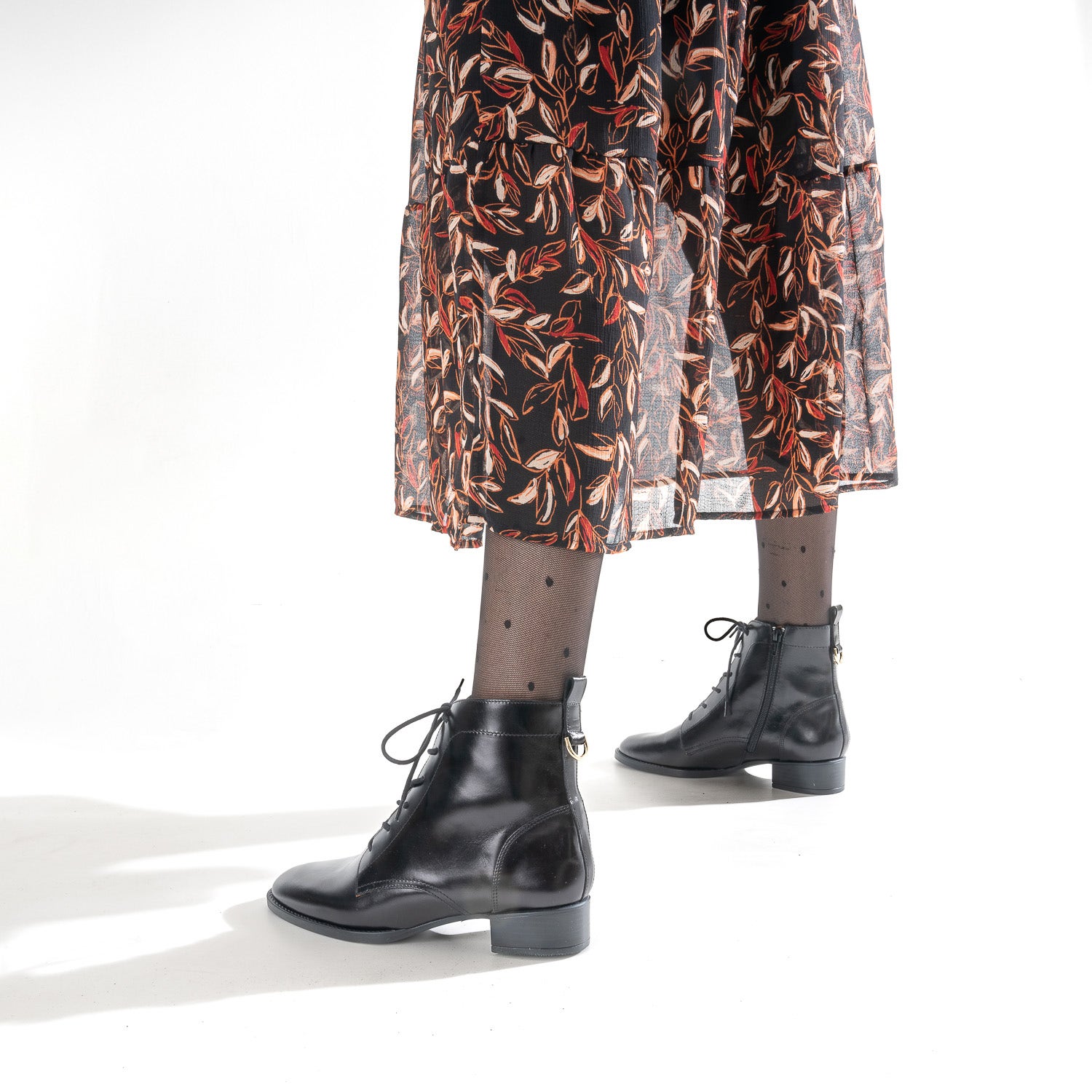 Bottine ERAM FLEX noir en cuir