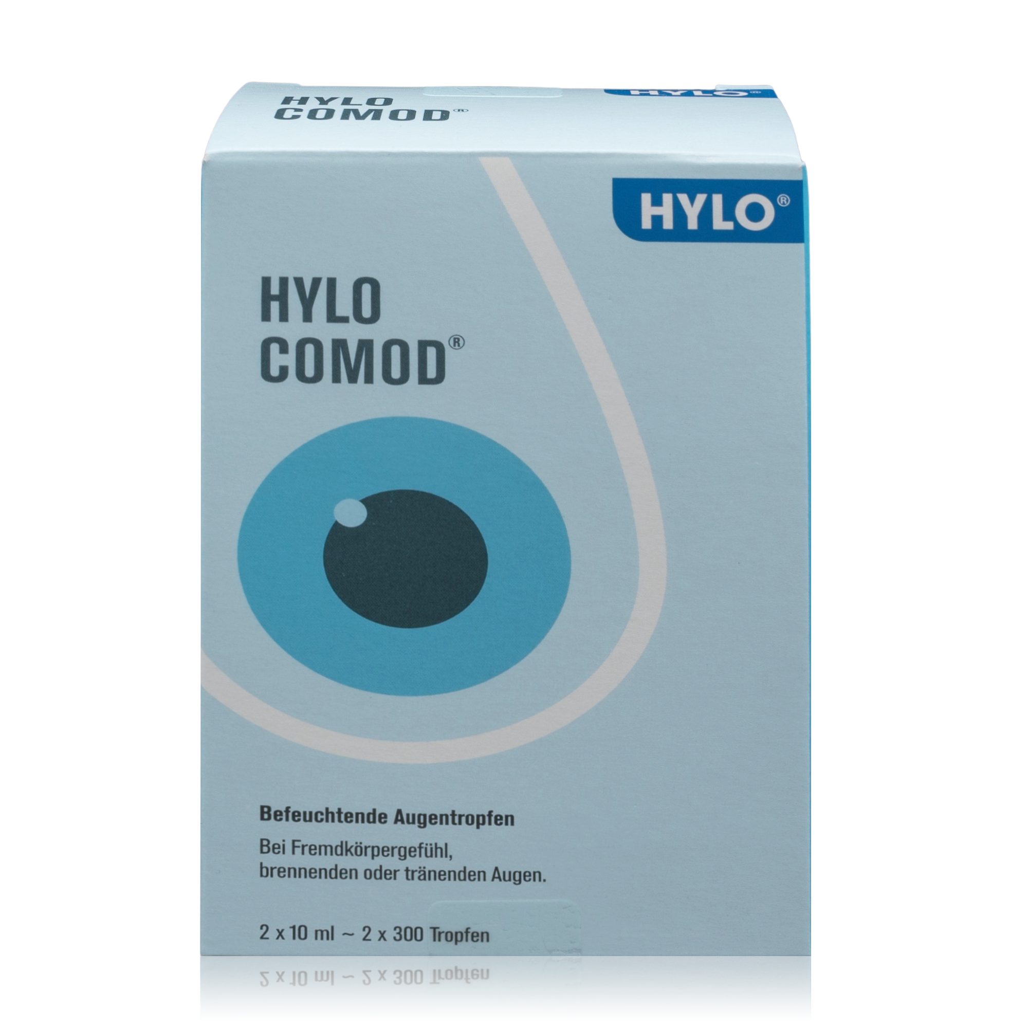 URSAPHARM Arzneimittel GmbH Augenfluid Hylo Comod Augentropfen (2x10ml), Mit Kontaktlinsen verträglich. Ohne Konservierungsmittel.