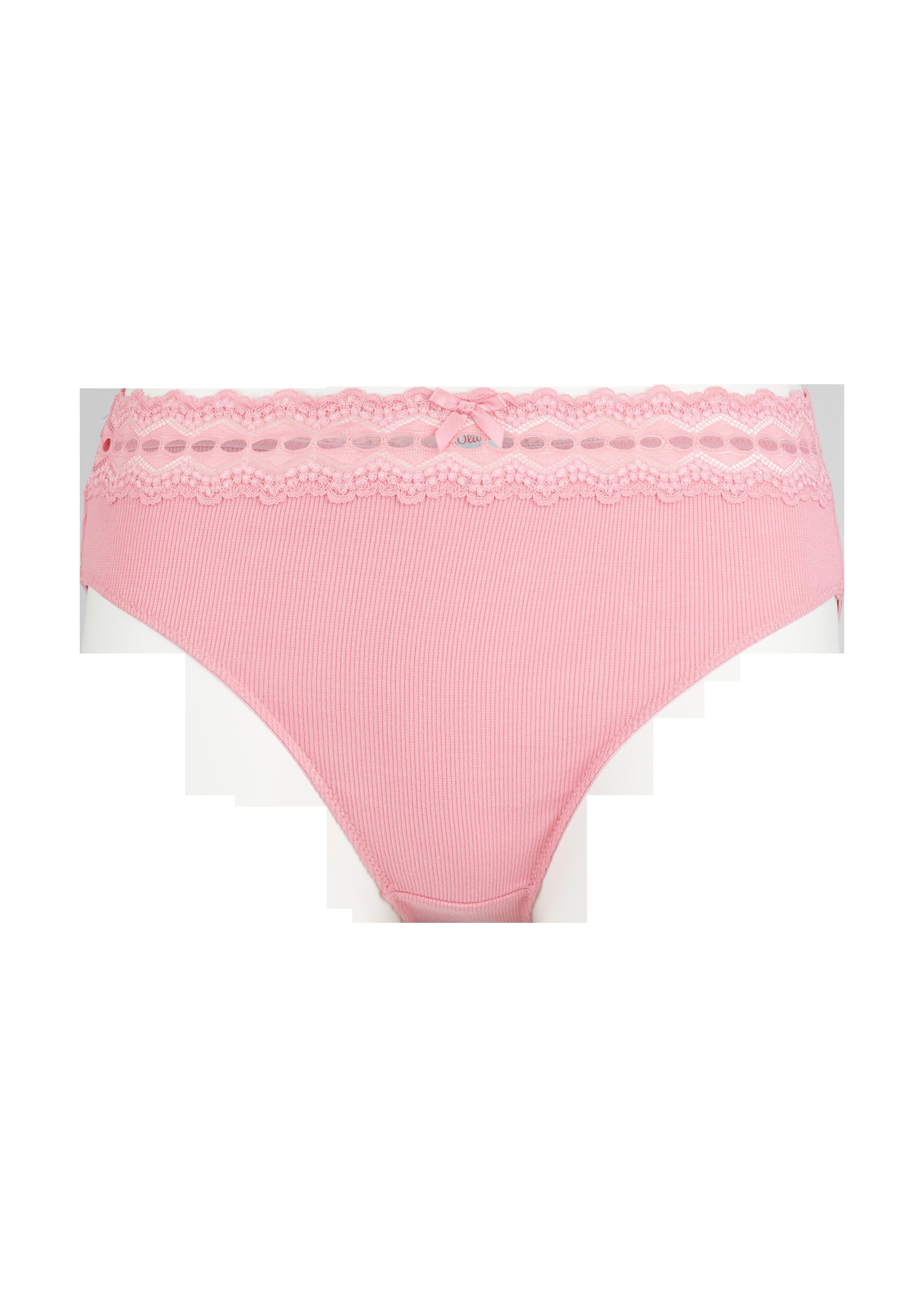 Slip aus Rippware mit Spitze  6007041-4201