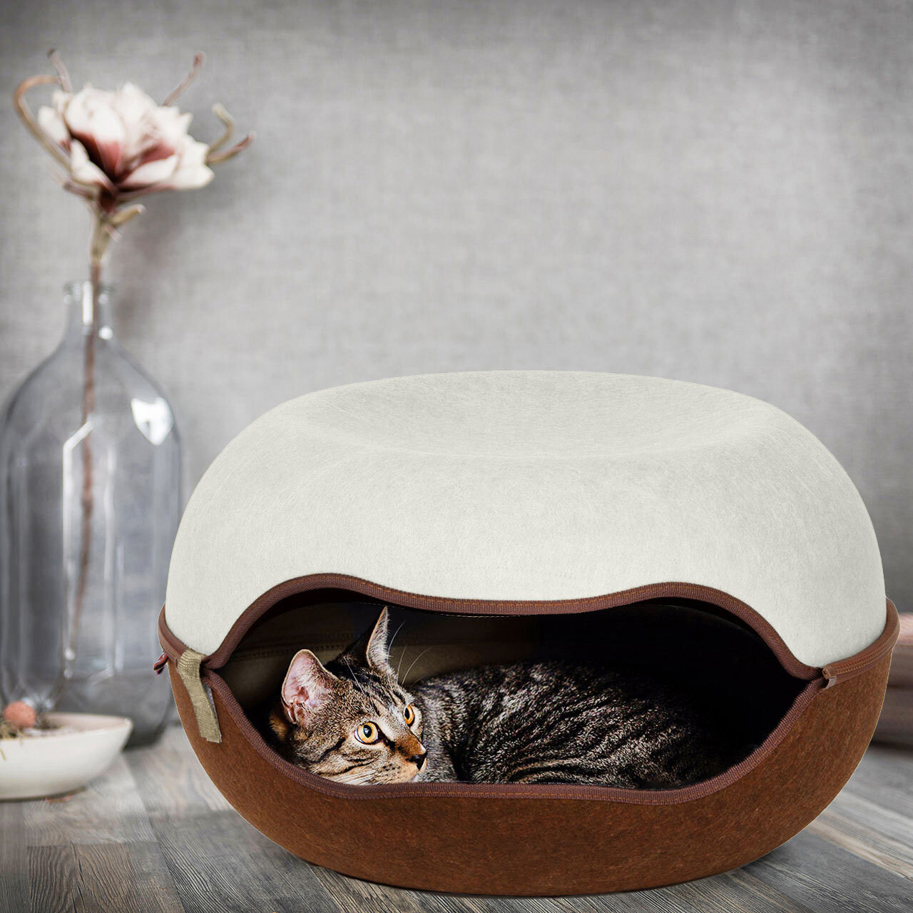 Canadian Cat Company Katzenbetten & Katzensofas Canadian Cat Company Filz Katzennest 2.0 weiß
