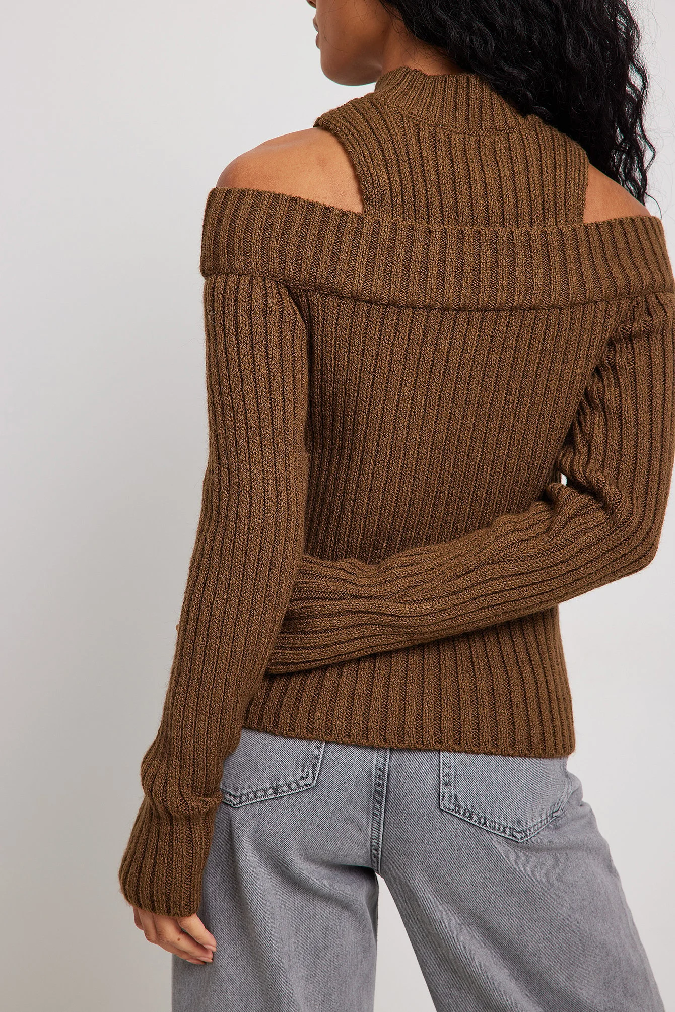 Gerippter Strickpullover Two-In-One