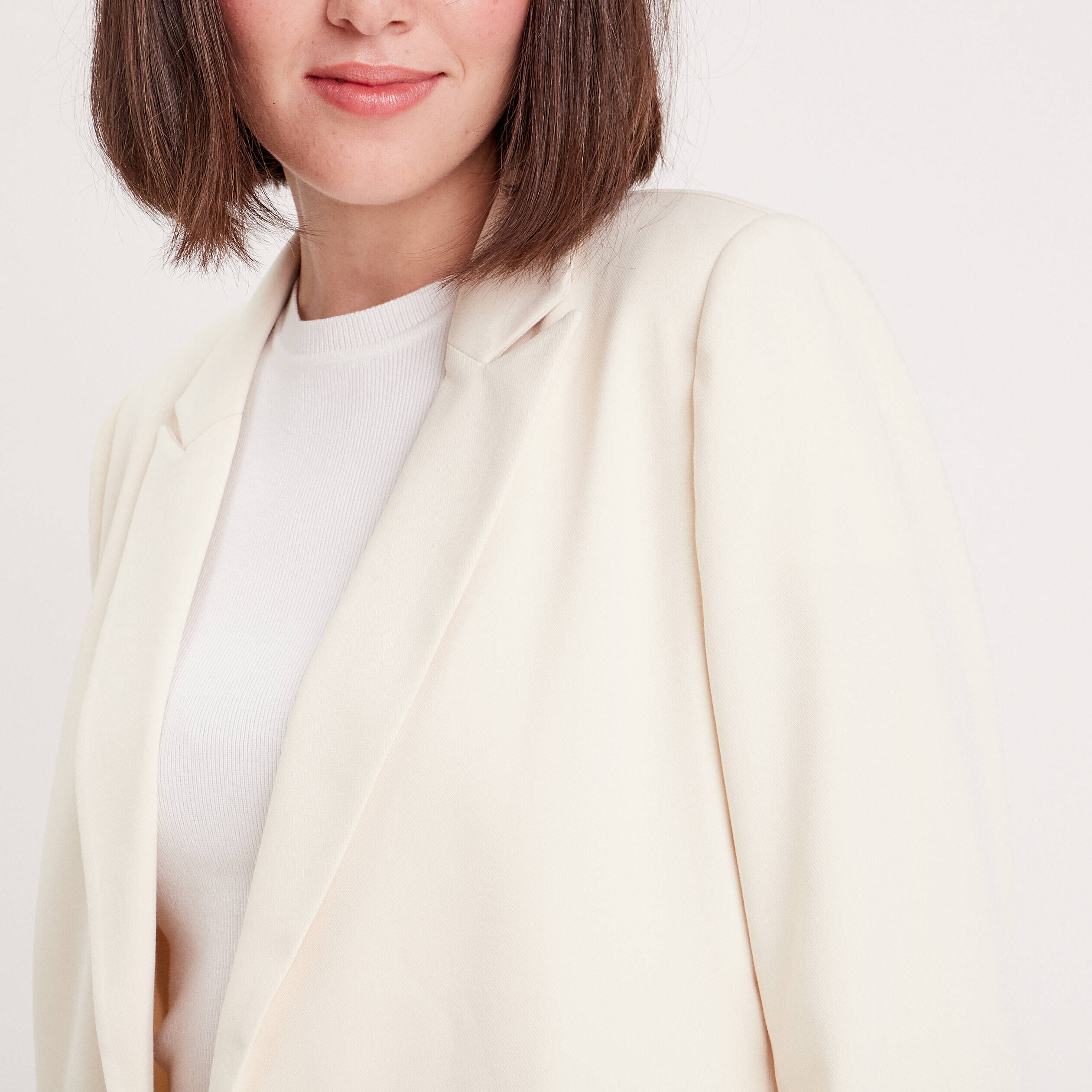 Veste esprit blazer droite ecru femme | Cache Cache