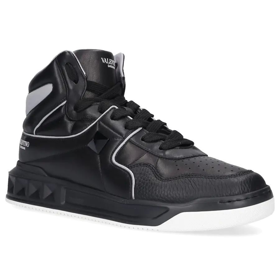 Valentino Garavani - Sneaker high ONE STUD Nappaleder - schwarz
