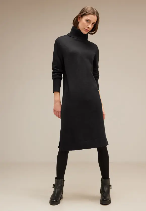 Street One Strickkleid mit Rollkragen