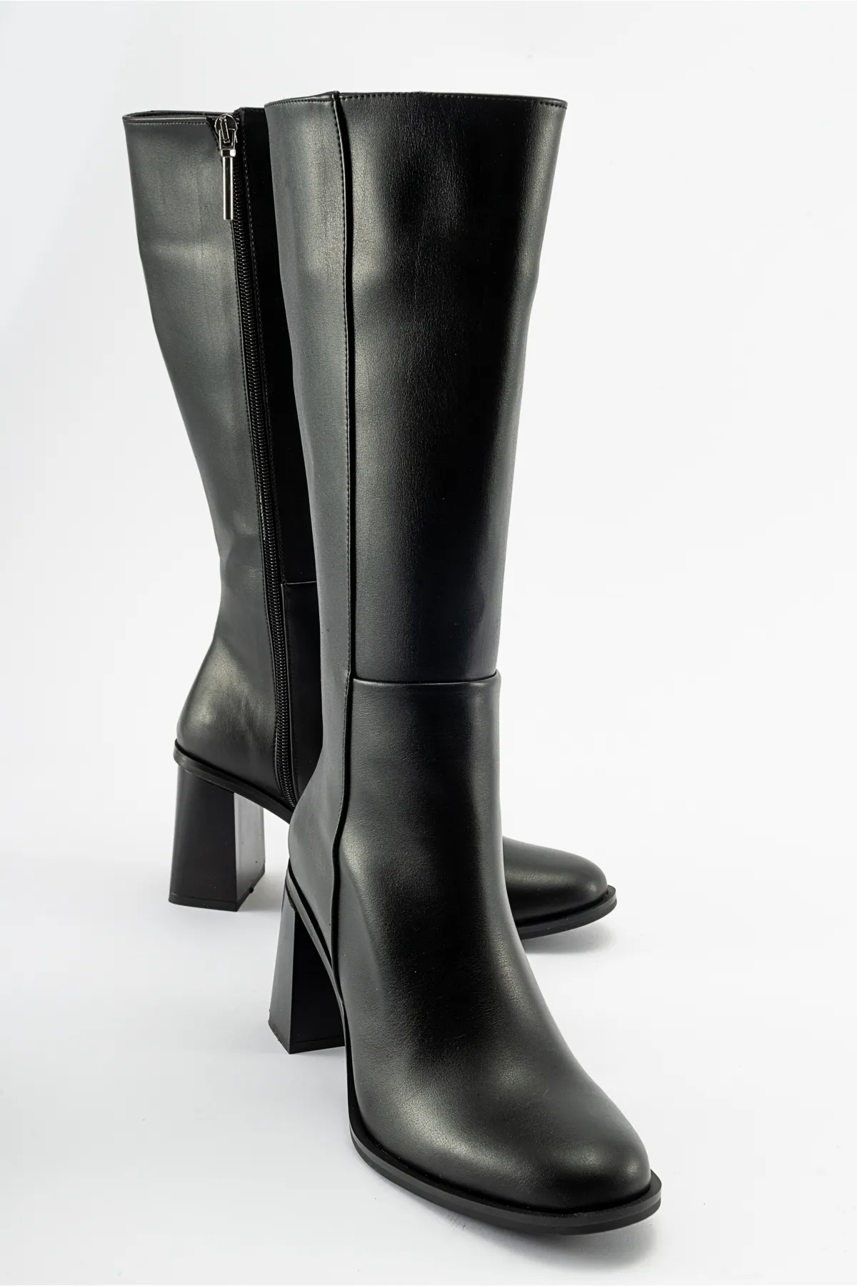 LuviShoes  MARANTA Black Skin Damen-Stiefel mit Absatz