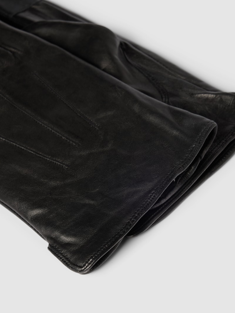 Handschuhe aus Leder in schwarz