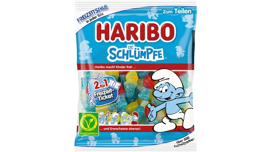 Haribo Fruchtgummi Schlümpfe Veggie 175 g