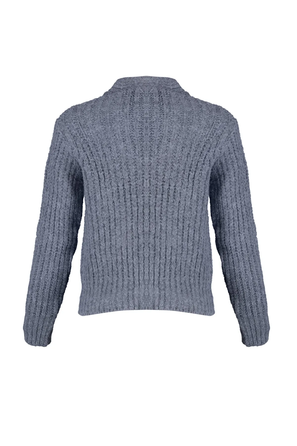 Trendyol Collection  Anthrazitfarbener Basic-Cardigan aus weicher Strickstruktur TWOAW20HI0214