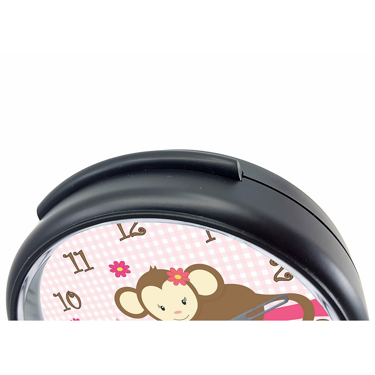Kinder Funkwecker personalisiert mit Namen Affe Atom-/Funkuhr, 12-Stunden-Anzeigeformat, Schlummerfunktion, Nachtlicht, Geräuschlos/Ohne Ticken
