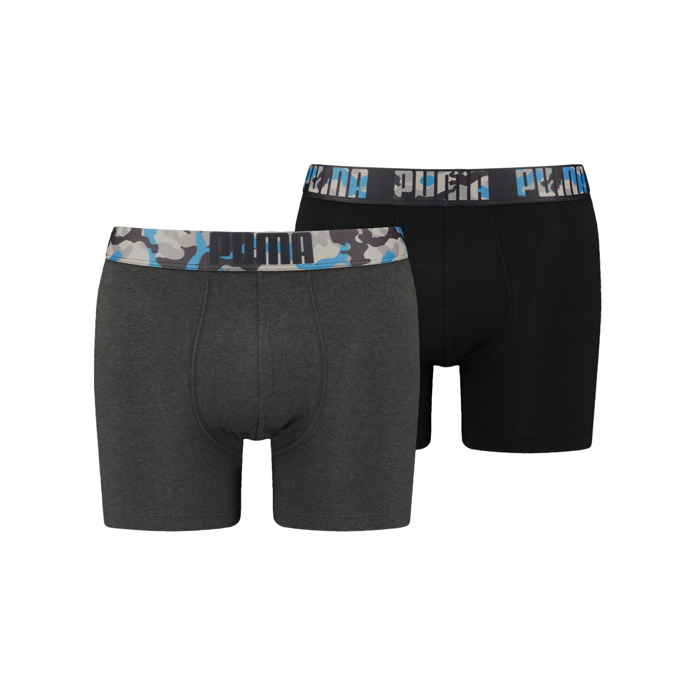 PUMA Multi Logo Boxer 2er Pack Schwarz Blau F002