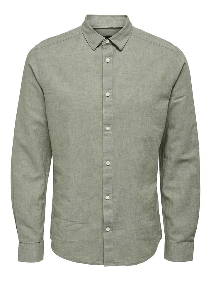 ONLY & SONS Hemd - Slim fit - in Khaki günstig kaufen