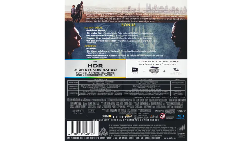 Der dunkle Turm  (4K Ultra HD) (+ Blu-ray)